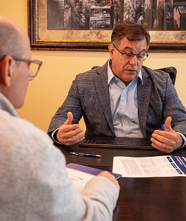 don ciampi talking with client